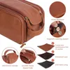 Cosmetic Bags Cases Travel Cosmetic Makeup Bathroom Bags for Women Necessaire Kit Business Men Leather Toiletry Shaving Dopp Kit Organizer 231026