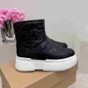 Designer shoes: Women's thick soled wool snow boots popular in winters