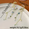 Boucles d'oreilles Style bohémien, soleil, étoile, lune, goutte, strass brillant, imitation perle, bijoux pendants pour femmes, vente en gros