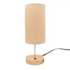 Lampes de table USB téléphone charge bureau lumière lampe en bois maison chevet café décoratif Led tissu abat-jour lecture veilleuses