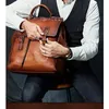 حقيبة ظهر Luxury Mens Cow Leather - أعمال قربان طراز عتيقة الأعمال