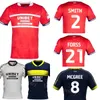 Club Team 2023-24 Middlesbrough 2 Jones Soccer Jersey 21 Forss 18 Watmore 25 Crooks 3 Giles 26 Lenihan 16 Howson 27 Bola McGree Akpom Football Shirt Kits Red Navy White White White