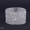 Bracelet élastique en strass blanc à 10 rangées, extensible, bijoux de fête de mariage et de mariée, ZAU10 52678