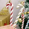 Decorazioni natalizie 126 pezzi Bastoncini di zucchero in plastica Albero di Natale Ciondolo appeso Ornamenti glitter colorati Decorazioni per la casa Anno Regali 231026