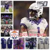 American College Football Wear 2023 National Championship Game #15 Max Duggan TCU Jersey Vrbo Fiesta Bowl Stitched Quentin Joh 1 Quentin Johnston