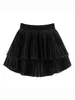 Skirts Girl Velvet Cake A-line Slimming Skirt For Women Autumn Winter 2023 Half-length Pleated Mini Short Female Clothes