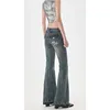 Damesjeans Herfst Y2K Lage taille Dames Hoge kwaliteit Amerikaanse Retro Geborduurde Slanke Rechte Micro Flare Broek