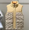 yg8090 designer mens vest zipper denim puffer vest bodywarmer down cotton mens gilet sleeveless winter jeans jacket coat