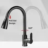 Kitchen Faucets Deck Mounted Pull Out Single Hole Spout Sink Mixer Tap Stream Sprayer Head 231026