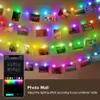 Décorations de Noël Dreamcolor LED String Lights Bluetooth Music WS2812B USB RGBIC Rainbow Fairy pour la décoration de bricolage 231026