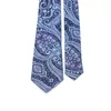 Bow Ties Lyl 6cm Blue Paisley Jacquard slipsar Tillbehör Bröllopsgäster Eleganta Slim Men italienska siden slips presenter till gentleman