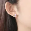 Stud SACEGEMS Vintage S925 Sterling Silver Emerald Cut Gemstone Earrings White Gold Plating Ear Studs Fine Jewelry Wholesale YQ231026