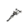 スタッドMkendn 925 Sterling Silver Creative Retro Skull Skeleton Pendant Drop Earring Men for Men女性耳ジュエリーYQ231026