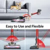 Aspirateur sans fil INSE, aspirateur à batterie 6 en 1 rechargeable, aspirateur-balai puissant 2200 m-Ah jusqu'à 45 minutes d'autonomie pour tapis de sol dur, poils d'animaux --- N650 rouge