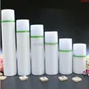 80ml 100ml Pompa Airless Bottiglia per vuoto Bordo verde Lozione per trucco Siero Fondotinta liquido Contenitori cosmetici vuoti 10 pezzi / lotto Rhhtv