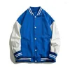 Men's Trench Coats Baseball Uniform Jacket Genderless American Street Solid Color Casual College Plus Size Varsity