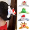 Garras de cabelo de pelúcia de natal papai noel árvore de natal fofo clipe de rabo de cavalo doce moda barrette acessórios de cabelo