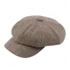 SBOY HATS 2023 MEN PLAID GATSBY CAPS VISORS VINTAGE SPRING and FALL OUTDOOR CHIC TWEED CAP SUN IVY