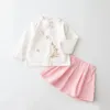 Clothing Sets Chinese Style Kid Girl Clothes Set Long Sleeve Tops Skirt 2Pcs Suit Children Tang Casual Baby Outfit Tracksuit A821