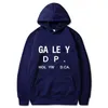 Mens Hoodies Moletons Mesmo Galleryes Dept Hoodie Rapper Mens Designer Carta Chama Impressão High Street Womens Manga Longa Pulôver