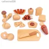 Cuisines Jouer Alimentaire Bois Naturel Jouets Préscolaires Pour Enfants Fruits Et Légumes Simulation Jouer Maison Ustensiles De Cuisine Modèle Cognitif En Bois ToysL231026