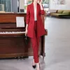 Dwuczęściowe spodnie kobiet jesienne biuro damskie Pantit Business Business Classic Long Blazer and Pencil Pants Sets Formal Suits