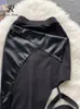 Sexy Skirt SINGREINY Female PU Leather Sexy Skirt Patchwork Elastic Waist Slin Sheath Mini Skirt Streetwear Korean Club Sensual Skirts 231025