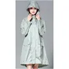 Trenchs de femmes manteaux femmes veste de pluie longue capuche extérieure coupe-vent imperméable plus taille printemps automne mode décontracté lâche léger