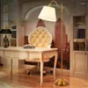 Floor Lamps American Country Fabric Shade Lamp Retro Bedroom Light Noble Study Cafe Bar Decoration MING