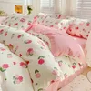 Bedding sets Solid Color Sets Single Double Queen Size Gauze material Duvet Cover 231026