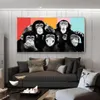 Lustige Affen Graffiti Leinwand Gemälde an der Wand Poster und Drucke Moderne Tiere Wandkunst Leinwand Bilder Kinderzimmer Dekor6527019