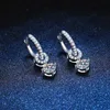 Orecchino a goccia reale di Moissanite da 1 carato per le donne Anello in argento massiccio 925 in oro bianco 18 carati Gioielli da sposa scintillanti YQ231026