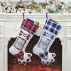 Dog Paw Christmas Stocking Socks Christmas Tree Ornament Strumpor med fotorhållare Hem Julfestdekorationer levererar BH4042