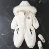 Down Coat -30 Winter Baby Clothes Thicken Warm Romper plus fleece Jumpsuit Snowsuits Girl Boy Hooded Jackets Ski Suits Kids Coat Outerwear 231025