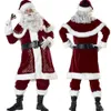 Juldräkt Cosplay Costumecostume Santa Claus Cosplay Costume Men's and Women's Adult Christmas Meeting Dress Performance Performance