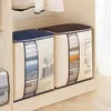 Storage Boxes Bins 1Pc Futon Bag NonWoven Fabrics Transparent Visual Window for Quilt Household Items 231026