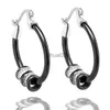 Kolczyki ceramiczne High Polished Hoop dla kobiet z luksusowym AAA Cubic Zirkonia Steampunk Ear Set Party Biżuteria Prezent YQ231026