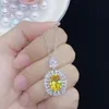 Kvinnliga smycken Sweet Crystal Zircon Diamond Pendant White Gold Necklace Party Födelsedagspresent