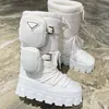 نايلون غاباردين APRES FLUFF SKI BOOTS BAG أسود 1U007N مع الرباط القابلة للإزالة المبطنة بطانة المثلث المعدني المعد