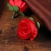 Decorative Flowers ROSENICE 50pcs Artificial Roses Flower Heads Wedding Decoration (Red) Loose Blue Silk