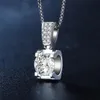 Top Sell Luxury Jewelry Solitaire Real 925 Sterling Silver Party Round Cut White Topaz Bull Head Pendant Cz Diamond Party Women We243V