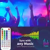 Julekorationer Musik RGB Dream Colorful Curtain LED String Bluetooth USB Festoon Waterproof Fairy Lights Year Decor Led Garland 231026