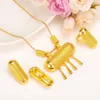 Latest Ethiopian Traditional Jewelry Set Necklace Earrings Pendant Ring 24k Yellow Gold Filled Eritrea Women's Fashion Habesh242s