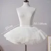 Jupes 6 couches Lolita Violent Fil Doux Cosplay Jupons Blanc Moelleux Mini Jupe Soutien Femmes Taille Élastique Swing Jupon