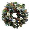 Decorative Flowers White Pumpkins Ranunculus Wreath Fall Decor For Front Door Home Handmade Hydrangea Big Pumpkin