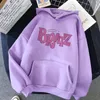 Kvinnors luvtröjor tröjor bratz brev tryckt plus storlek huva tröja män kvinnor hoodie hip hop song make streetwear unisex bekväma klädtoppar 231026