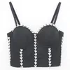 Mulheres Tanques Mulheres Verão Camisole Crop Top Sexy Cristal Bustier Corset Tops Esposa High Street Evening Club Party Nightwears Camis