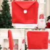 Chair Covers Merry Christmas Back Cover Red Non-woven Dining Case Table Decoration Party Supply