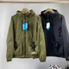 Men's Trench Coats Hooded Staff Functional Work Jacket With Two Colors Of Green And Black. A Three In One Design For Outdoor Street Tren