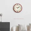 Wall Clocks Wooden Children Cute Clock Modern 3d Round Watch Small Living Room Silent Reloj Pared Decorations